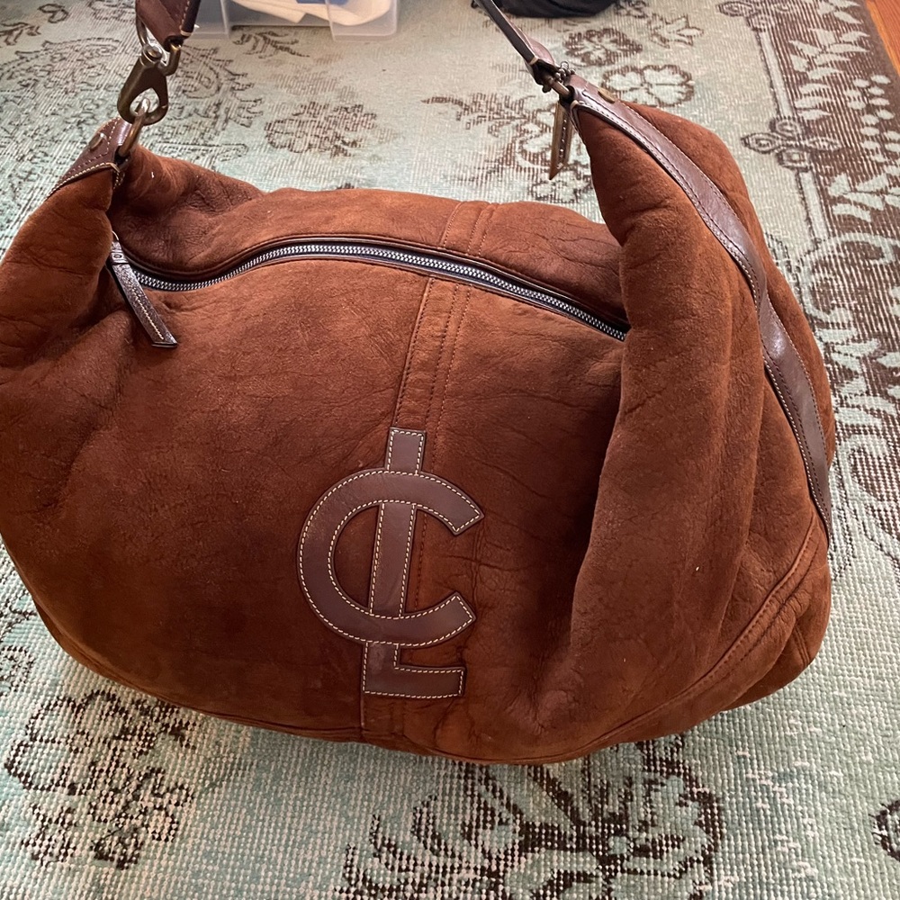Shearling coach travel weekender bag! HEAVEN to touch!